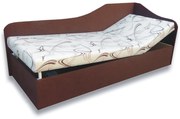 Egyszemélyes ágy (dívány) 80 cm Abigail (Sand 10 + sötétbarna 40) (J) . 793055