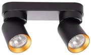 Spotlámpa ANDY 2xGU10/8W/230V fekete/arany