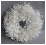 Saria  dekoratív koszorú fehér, átmérő 30 cm