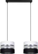Csillár zsinóron CORAL 2xE27/60W/230V fekete-fehér