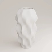 Váza 40 cm Plissan G fehér Holaria