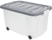 Tárolódoboz kerekekkel, 60 x 39 x 32 cm, zöld