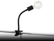 Modern csipesz lámpa fekete rugalmas karral - Cavalux