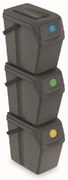 PROSPERPLAST SORTIBOX hulladékgyűjtő tartályok készlete, 3x25l