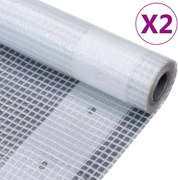 vidaXL 2 db fehér takaróponyva 260 g/m² 1,5 x 20 m