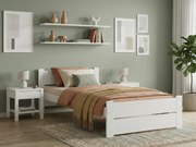 IKAROS DOUBLE ágy 90 x 200 cm, fehér Ágyrács: Lamellás ágyrács, Matrac: Coco Maxi 20 cm matrac