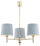 Argon 1484 - Csillár rúdon PONTE 3xE27/15W/230V kék/sárgaréz