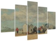 Kép - Eugène Boudin, Beach Scene, reprodukciók (150x105 cm)