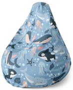 Pear babzsák gyermek tengeri világ - gyerek, kék