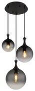 Globo 15885-3H - Csillár zsinóron DALTON 3xE27/10W/230V átm. 48 cm fekete