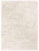 Krémszínű mosható kézi szövésű pamut gyerek szőnyeg 140x200 cm Clouds – Lorena Canals