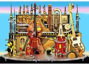 Zene kastély fa puzzle