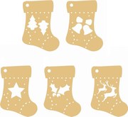 Fából Készült Medál karácsonyi dísz 8cm 10db