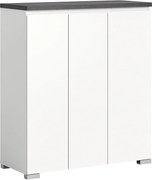 Shoelove 3 oldalajtós cipősszekrény fehér-szürke