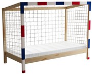 Gyerekágy  90 cm Facilmente (természetes + kék + piros) (ágyráccsal). 1116346