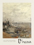 Reprodukció View of Paris from Montmartre (1886), Vincent van Gogh