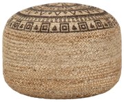 kézzel készült barna juta puff 45 x 30 cm