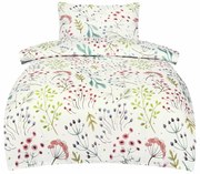 Fehér egyszemélyes pamut-szatén ágyneműhuzat 140x200 cm Jasmine – My House