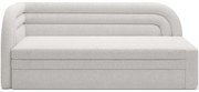 Krémszínű buklé kinyitható-tárolóhelyes kanapé bal oldali 223 cm Fabillo – ELTAP