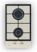 Klarstein Victoria Domino, gáz főzőlap, 2 Sabaf égő, üvegkerámia, retró design