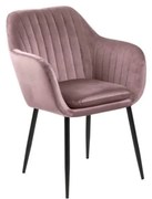 Rózsaszín kárpitozott étkezőfotel Emilia – Actona