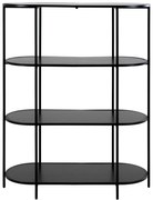 Fekete könyvespolc 36x111 cm Vita - House Nordic