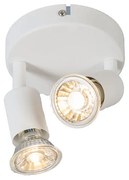 Modern fehér spotlámpa dönthető kerek 2-lámpás - Jeany