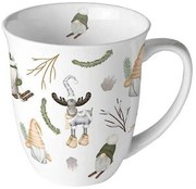 Karácsonyi porcelán bögre 0,4l Forest gnomes