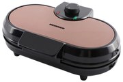 Heinner HWF-1000CR - Gofrisütő 1000W/230V fekete/rózsaarany