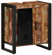 Fürdőszobai szekrény Többszínű 55x35x60 cm Tömör újrahasznosított fa