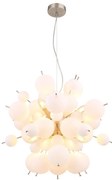 Globo 15633HO - Csillár zsinóron UDO 6xE14/25W/230V átm. 55 cm fehér