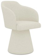 Krémszínű kárpitozott étkezőfotel Kanoa – Makamii