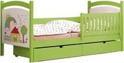 gyerekágy fából z tablica suchoscieralna Amely 80x190 Certyfikat - Limetka - Konec série