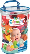 Színes Clemmy puha építőkocka 20 db-os Clementoni