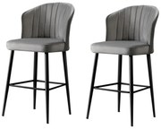 Rubi Grey and Black bárszék szett, 2 db, 2 db