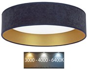 Brilagi - VELVET LED mennyezeti lámpa 24W 230V 3000/4000/6400K kék/arany