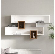 KAREN falipolc 120x72,2 cm fehér/dió