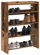 antik fa szerelt fa cipőtartó 60x25x81 cm