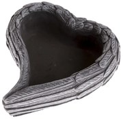 Tiszteletteljes dekoráció Beton virágcserép Szív,17,5 x 6,5 x 16 cm