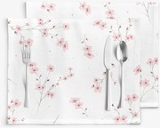 Goldea pamut reggeliző alátét - cseresznyevirágok - 2db 30 x 40 cm