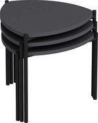 Lenny Anthracite tárolóasztal-készlet, 3 db