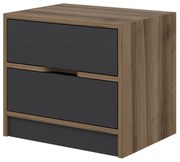 Elina Walnut Anthracite éjjeliszekrény