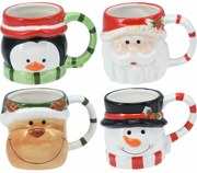 4 darab karácsonyi kerámia bögre szett 250–280 ml