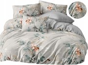 Flanel meleg ágyneműhuzat 140x200+párnahuzat Lengyel, levelek, virágok