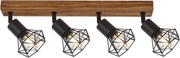 Rabalux 3140 - Spotlámpa ZEUS 4xE14/40W/230V tölgy