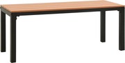 vidaXL barna és fekete acél és WPC kerti pad 110 cm