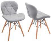 Étkezőszékek 4db bőr Light Grey