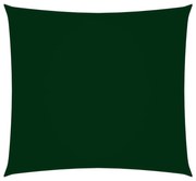 sötétzöld négyzet alakú oxford-szövet napvitorla 2 x 2 m