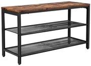 Cipős szekrény DAVOR barna/fekete