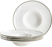Mäser 4 darabos gourmet tányérkészlet Pintar Fehérkék pöttyös 26 cm